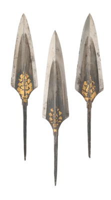 Lot 658 - THREE NORTH INDIAN ARROWHEADS, 18TH CENTURY, PROBABLY RAJASTHAN