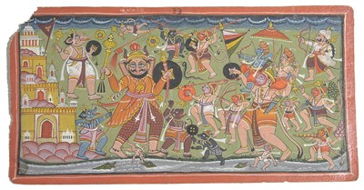 Lot 127 - HANUMAN BATTLES WITH KUMBHAKARNA