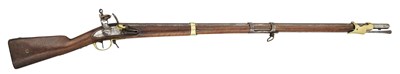 Lot 308 - A FRENCH 13 BORE FLINTLOCK 1777 ARTILLERY MODEL MUSKET, EARLY 19TH CENTURY
