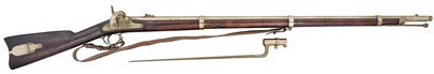Lot 315 - A .58 PERCUSSION SPRINGFIELD 1855 MODEL RIFLE MUSKET, DATED 1860