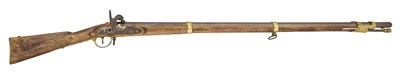 Lot 311 - A RUSSIAN 14 BORE PERCUSSION MILITARY MUSKET, NO. 10268, DATED 1838