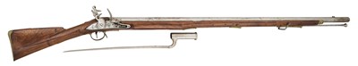 Lot 310 - A 10 BORE FLINTLOCK INDIA PATTERN SERVICE MUSKET, KING'S PROOF MARKS, EARLY 19TH CENTURY