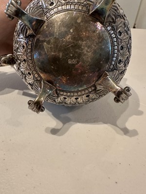 Lot 206 - A KUTCH SILVER TEASET, OOMERSI MAWJI OF BHUJ, WESTERN INDIA, 1880-1890