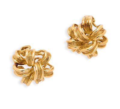 Lot 752 - PAIR OF EAR CLIPS. 1970s