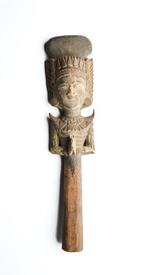 Lot 536 - A JAVANESE WOOD PUPPET, INDONESIA, CIRCA 1900