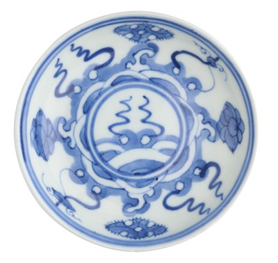 Lot 16 - A CHINESE BLUE AND WHITE SAUCER DISH, GUANGXU MARK AND PERIOD (1875-1908)
