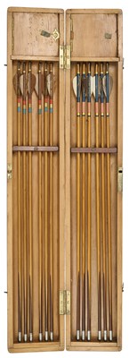 Lot 38 - THE CASED ARROW SET OF LADY WOOD, HOLMER PARK, EARLY 20TH CENTURY