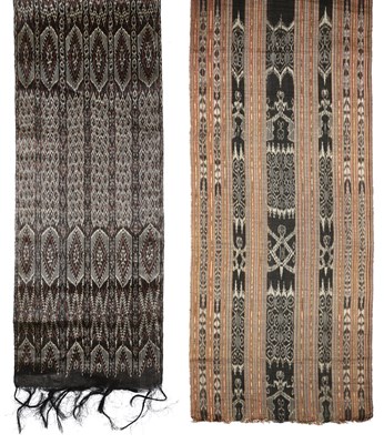Lot 269 - TWO ABACA FIBRE IKAT CLOTHS, MINDANAO, PHILIPPINES, 20TH CENTURY