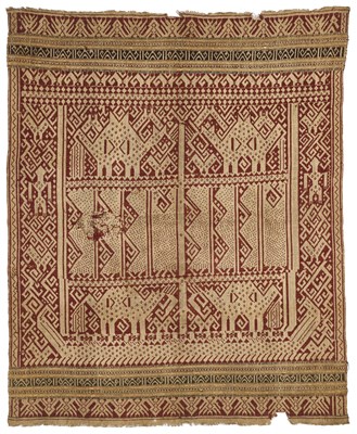 Lot 270 - A CEREMONIAL CLOTH (TAMPAN), LAMPUNG, SUMATRA, INDONESIA, 19TH CENTURY
