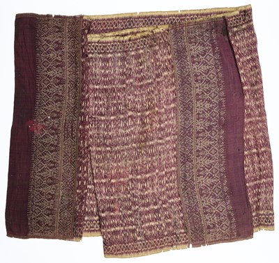 Lot 268 - A SILK BROCADE AND BATIK GRESIK, INDONESIA, 19TH CENTURY