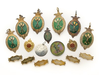Lot 27 - A COLLECTION OF JOHN O' GAUNT'S BOWMEN MEDALS AND MEMORABILIA, 19TH/20TH CENTURY