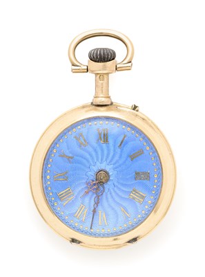 Lot 531 - GOLD AND ENAMEL PENDENT WATCH, SWISS, CIRCA 1900