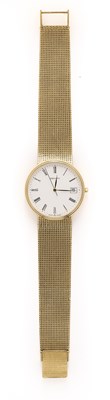 Lot 528 - ZENITH: GENTLEMAN'S GOLD BRACELET WATCH, SWISS, LATE 20TH CENTURY