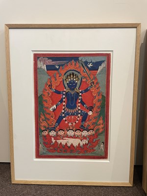 Lot 160 - A GROUP OF FIVE HINDU TANTRIC PAINTINGS, NEPAL, 19TH CENTURY