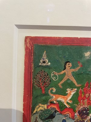 Lot 160 - A GROUP OF FIVE HINDU TANTRIC PAINTINGS, NEPAL, 19TH CENTURY
