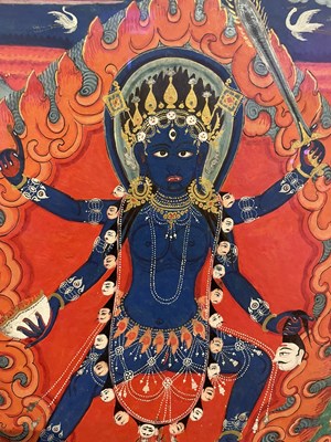 Lot 160 - A GROUP OF FIVE HINDU TANTRIC PAINTINGS, NEPAL, 19TH CENTURY