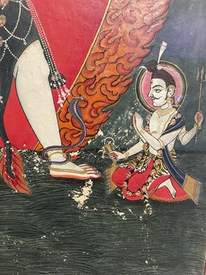 Lot 160 - A GROUP OF FIVE HINDU TANTRIC PAINTINGS, NEPAL, 19TH CENTURY