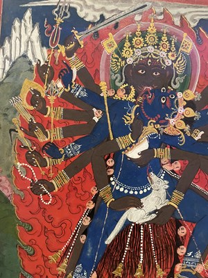Lot 160 - A GROUP OF FIVE HINDU TANTRIC PAINTINGS, NEPAL, 19TH CENTURY
