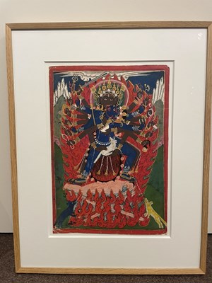 Lot 160 - A GROUP OF FIVE HINDU TANTRIC PAINTINGS, NEPAL, 19TH CENTURY