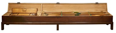Lot 4 - A FINE ARCHER'S STORAGE BENCH FROM ARCHERS' HALL, EDINBURGH, ROYAL COMPANY OF ARCHERS