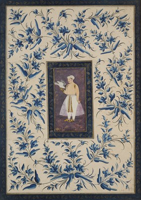 Lot 22 - A PAGE FROM A POLIER ALBUM, NORTHERN INDIA, FIRST HALF 17TH CENTURY AND LUCKNOW, CIRCA 1775