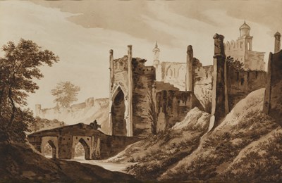 Lot 98 - THREE WATERCOLOURS OF INDIAN VIEWS AFTER WILLIAM HODGES, BRITISH, 19TH CENTURY