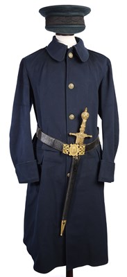 Lot 8 - A ROYAL COMPANY OF ARCHERS CAP, COAT, AND SWORD, 20TH CENTURY
