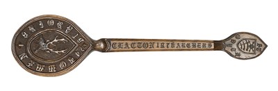 Lot 37 - A LARGE WOODEN PRESENTATION SPOON, 1970-80