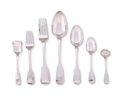 Lot 158 - GEORGIAN AND VICTORIAN TABLE SILVER, VARIOUS MAKERS, LONDON AND DUBLIN, 1824-1850