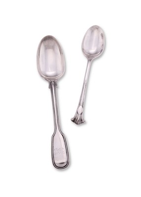 Lot 159 - A SET OF ELEVEN WILLIAM IV SILVER TEASPOONS, WILLIAM EATON, LONDON, 1835