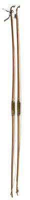 Lot 80 - A PAIR OF ALDRED PRESENTATION LONGBOWS, LATE 19TH/EARLY 20TH CENTURY