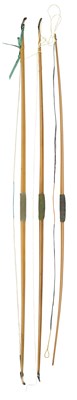 Lot 51 - THREE LOW POUNDAGE SCOTTISH BOWS, LATE 19TH/EARLY 20TH CENTURY