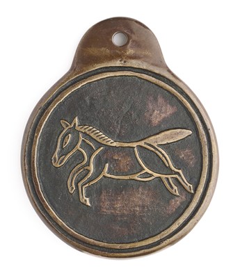 Lot 104 - A KOREAN BRONZE HORSE WARRANT, MAP'AE, JOSEON PERIOD (1392-1910), DATED 1723