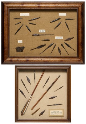 Lot 99 - TWO FRAMED DISPLAYS OF ARROWHEADS