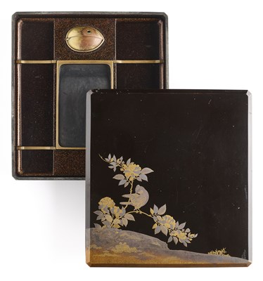 Lot 148 - A JAPANESE GOLD-LACQUER SUZURIBAKO, 19TH CENTURY