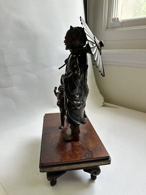 Lot 153 - A FINE JAPANESE BRONZE OKIMONO OF ONI, MEIJI PERIOD (1868-1912)
