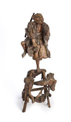 Lot 90 - A CHINESE ROOTWOOD FIGURE OF LI TIEGUAI, QING DYNASTY, 19TH CENTURY