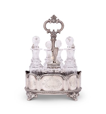Lot 202 - A VICTORIAN SILVER CRUET SET, GEORGE ANGELL & CO., LONDON, 1852