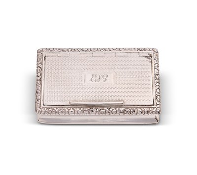Lot 261 - A GEORGE IV SILVER SNUFF BOX, JOSEPH WILLMORE, BIRMINGHAM, 1822