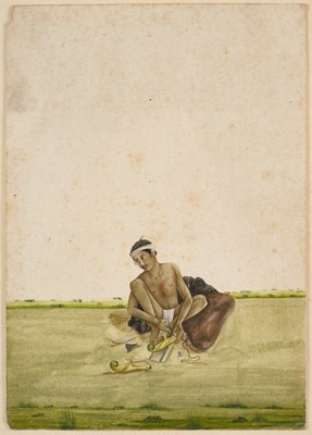 Lot 79 - A DEPICTION OF A COBBLER, MURSHIDABAD, INDIA, CIRCA 1790