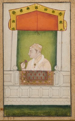Lot 334 - A PORTRAIT OF A COURTIER, PROBABLY BIKANER, RAJASTHAN, INDIA, CIRCA 1800