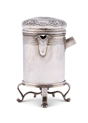 Lot 207 - A VICTORIAN SILVER SMALL VERSEUSE ON STAND, HUNT & ROSKELL, LONDON, 1848