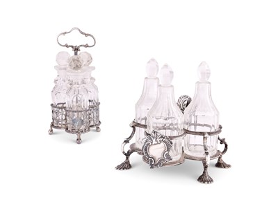 Lot 205 - A VICTORIAN SILVER CRUET STAND, EDWARD BARNARD & SONS, LONDON, 1848