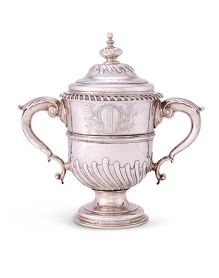 Lot 233 - A GEORGE II SILVER CUP AND COVER, DANIEL PIERS, LONDON, 1754
