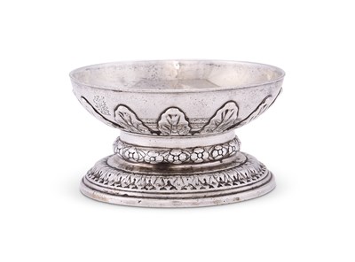 Lot 236 - A GEORGE II SILVER SALT CELLAR, ANNE TANQUERAY, LONDON, 1727