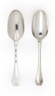 Lot 149 - A SET OF SIX GEORGE I SILVER TABLESPOONS, CHARLES JACKSON, LONDON, 1725