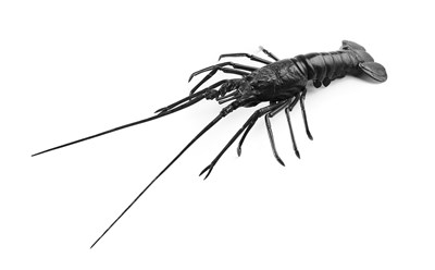 Lot 151 - AN IMPRESSIVE JAPANESE BRONZE JIZAI OKIMONO OF A SPINY LOBSTER, MEIJI PERIOD (1869-1912)