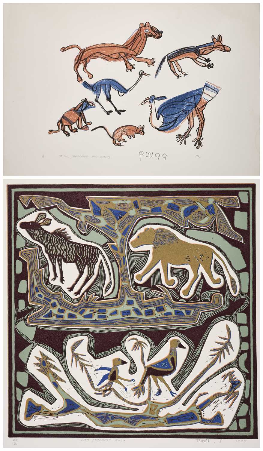 Lot 338 - QWAA (BOTSWANAN circa 1920-1990) / THAMAE SETSHOGO (BOTSWANAN circa 1970-2004)