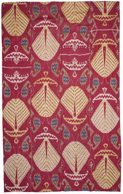 Lot 247 - AN IKAT PANEL, BUKHARA, UZBEKISTAN, 19TH CENTURY