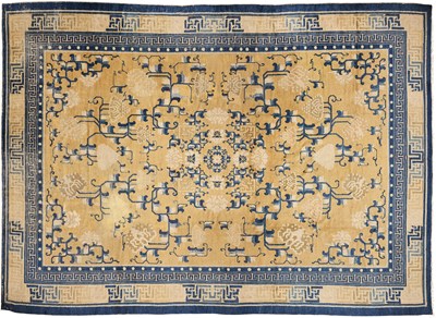 Lot 241 - A NINGHSIA CARPET, NORTHWEST CHINA, 19TH CENTURY